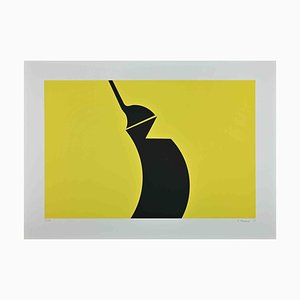 Renato Barisani, The Yellow Structure, Sérigraphie Originale, 1983