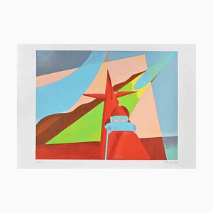 Osvaldo Peruzzi, Airplane Man, Litografía original, 1988