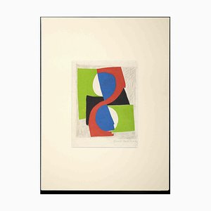 Sonia Delaunay, Abstract Composition, Original Lithograph, 1970s