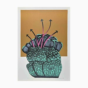 Renzo Margonari, Fiore Segnale, Lithographie, 1976