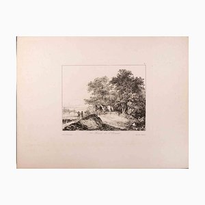 Nicolas Toussaint Charlet, Les Bords de l'Escaut, Original Etching, 1841