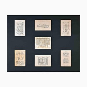 Etruscan and Roman Costumes, Original Etching, 17th-Century