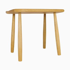 Mid-Century Swedish Sculptural Stool in Solid Oak by Carl Gustaf Boulogner, 1950s