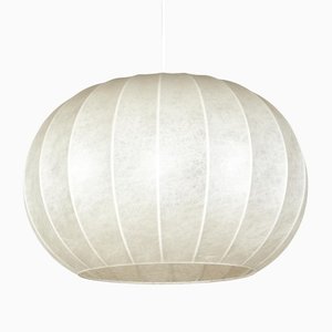 Pendant with Beige Leather Lampshade