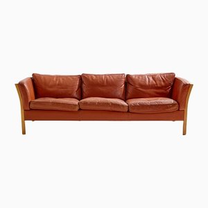 Drei-Sitzer Sofa aus Leder