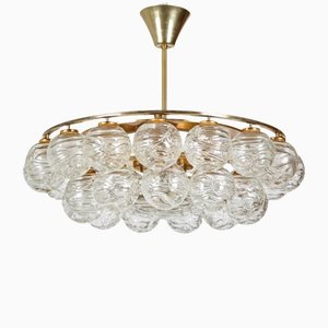 Chandelier in Brass and Glass from Doria