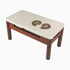 Inlaid Ammonite Coffee Table by Philippe Barbier