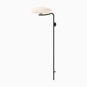 Model 2065 Wall Lamp with White Diffuser and Black Hardware by Gino Sarfatti