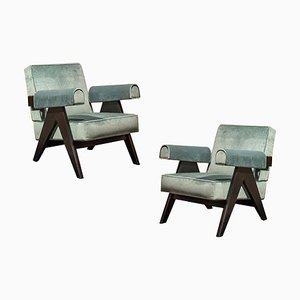 053 Capitol Complex Armlehnstuhl von Pierre Jeanneret für Cassina, 2er Set