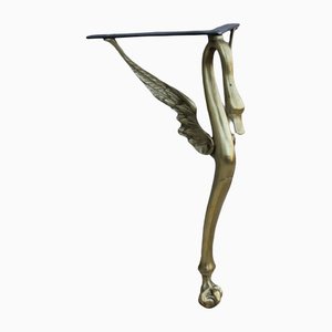 Vintage Brass Swan Table Legs for Table, Set of 4