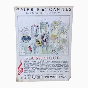 Galerie 65 Polychrome Cannes Ausstellungsplakat von Raoul Dufy, 1962