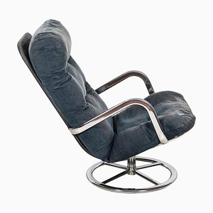 Fauteuil Pivotant Mid-Century en Chrome, France