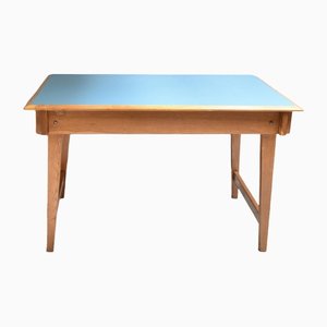 Vintage Italian Desk with Blue Top, 1960s