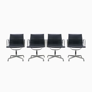 EA 107 Office Chairs by Charles & Ray Eames for Vitra, 1980s, Set of 4