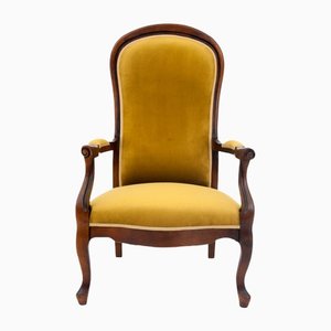 Antiker Nordeuropäischer Gelber Sessel