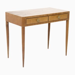 Vintage Desk in Wood and Brass by Paolo Buffa