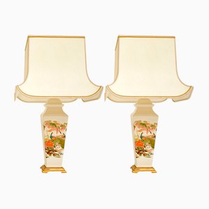 Chinese Style Porcelain Table Lamps, 1970s, Set of 2