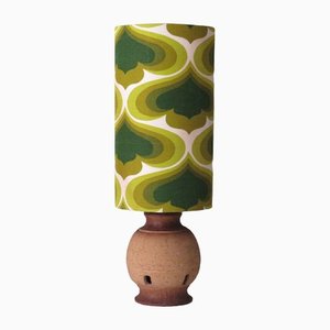 Pottery Table Lamp with New Custom Lampshade from Massive