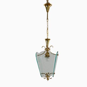Lanterne ou Lampe à Suspension Mid-Century par Pietro Chiesa pour Fontana Arte, Italie