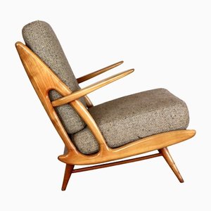 Vintage Armchair in Fruitwood by B. Sprij Vlaardingen, 1950s