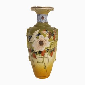 Art Deco Painted Ceramic Vase, Spain, 1930s