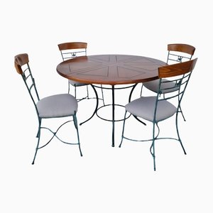 Extensible Dining Room Table and Chairs, Set of 5