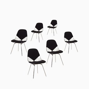DKX Wire Chairs by Charles Eames for Herman Miller, 1960s, Set of 6