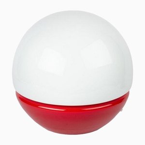 White and Red Table Lamp from OPP Jihlava