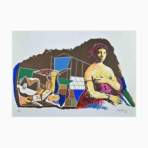 Antonio Fomez, La Fornarina, Original Lithograph, Mid 20th-Century