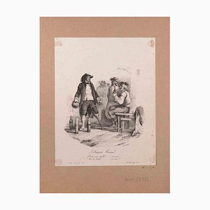 Nicolas Toussaint Charlet, L'Amputé, Original Lithographie, Frühes 19. Jh