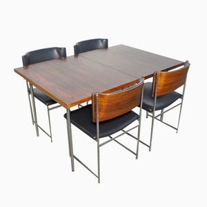 Rosewood SM08 Dining Table & Chairs by Cees Braakman for Pastoe, 1950s, Set of 5