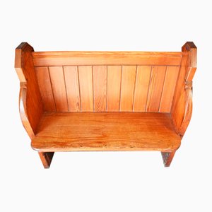 Late Victorian Church Pew Chapel Bench in Pine