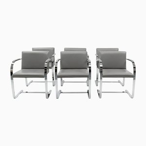 Brno Chairs by Ludwig Mies Van Der Rohe for Knoll, 1980s, Set of 6