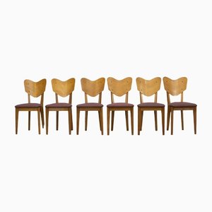 Coeur Stühle von René-Jean Caillette, 6er Set