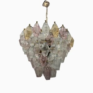 Large Polygon Chandelier in Murano Glass