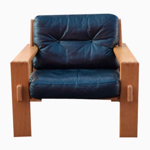 Leather Model Bonanza Lounge Chair by Esko Pajamies for Asko, 1960s