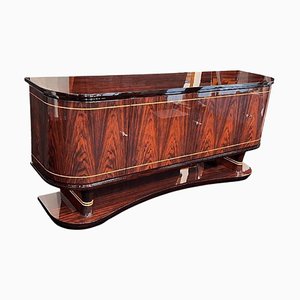 Large Art Deco Sideboard or Buffet in Rosewood Veneer, Belgium, 1930s