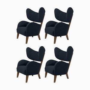 Blauer Rauch Eiche Raf Simons Vidar 3 My Own Chair Sessel von by Lassen, 4er Set