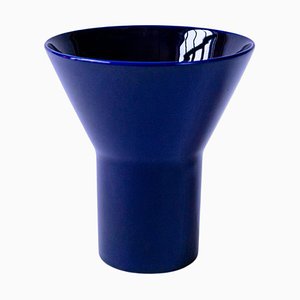 Medium Blue Ceramic Kyo Vase by Mazo Design