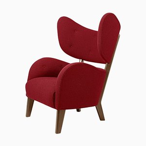 Fauteuil Raf Simons Vidar 3 My Own Chair en Chêne Fumé Rouge de par Lassen