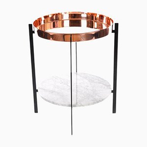 Copper and White Carrara Marble Deck Table by Ox Denmarq