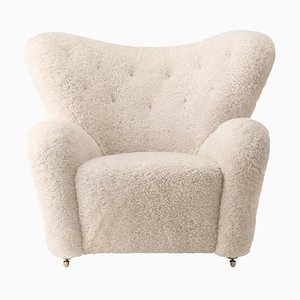 Moonlight Sheepskin the Tired Man Lounge Chair from by Lassen