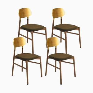 Canaletto & Gold Visione Bokken Upholstered Chairs by Colé Italia, Set of 4