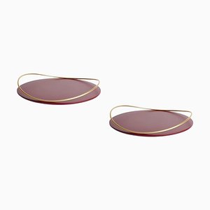 Bordeaux Affected E Trays by Mason Editions, Set of 2