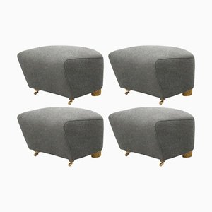 Grey Natural Oak Hallingdal the Tired Man Footstools from by Lassen, Set of 4