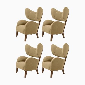 Honey Smoked Oak Raf Simons Vidar 3 My Own Lounge Chairs from by Lassen, Set of 4