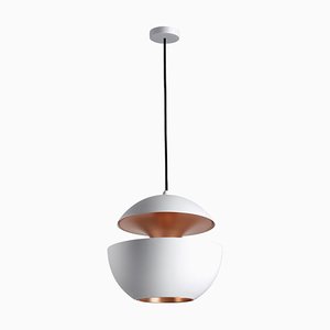 Large White and Copper Here Comes the Sun Pendant Lamp by Bertrand Balas