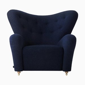 Blue Hallingdal the Tired Man Lounge Chair from by Lassen