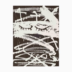 Antoni Tàpies, Untitled from Artists Against Torture, Original Woodcut, 1993