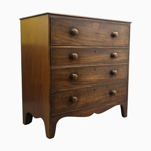 19th-Century Mahogany Chest of Drawers with Revealing Fitted Interior